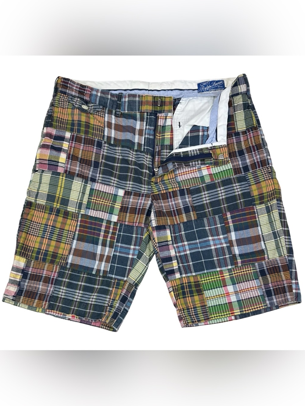 Ralph Lauren Multi-Color Patchwork Madras Shorts